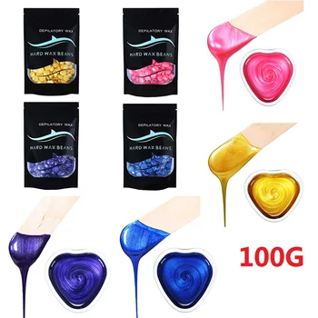

100g/bag Depilatory Wax Beans Hot Film Hard Waxing Bean Pellets No Strip Body Face Care Women Bikini Hair Removal Bean Tools