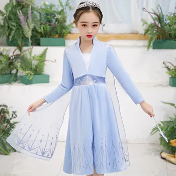 

New Elsa Dress Girls Princess Cosplay Elsa 2 Dresses Christmas Costume Kids Dresses For Girls Cinderella Dress Vestidos