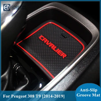 

For Peugeot 308 T9 2014 2015 2016 2017 2018 2019 Second generation Car Door Groove Mat For Peugeot 308 T9 Gate Slot Pad 308 Mats