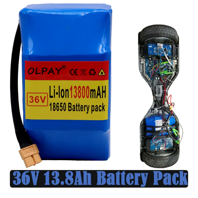 100% оригинальный Panasonic 10s2p 36V литий ионный перезаряжаемый аккумулятор 13800 мА/ч, 13.8Ah с одноконтурным напряжение Hover доска батарея