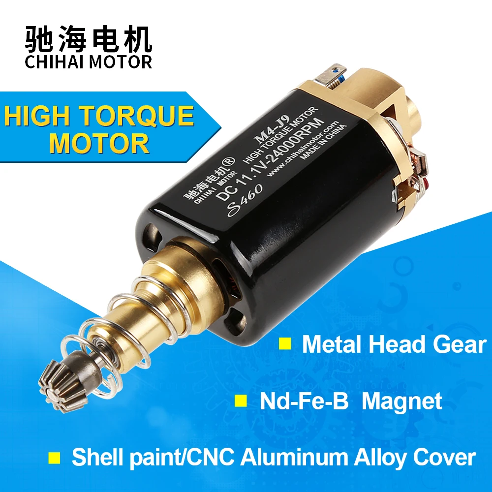 Chihai Motor Chf-460W-11240 Cnc Nd-Fe-B Magnet High Torque Long Type Motor Per Gen9 Acr-J10 Gel Blasters
