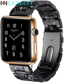 

Compatible for Apple Watch Bands Resin Watch Bands for Apple Watch 38mm 42mm 40mm 44mm Series 5 4 3 2 1 Women Men WristBand