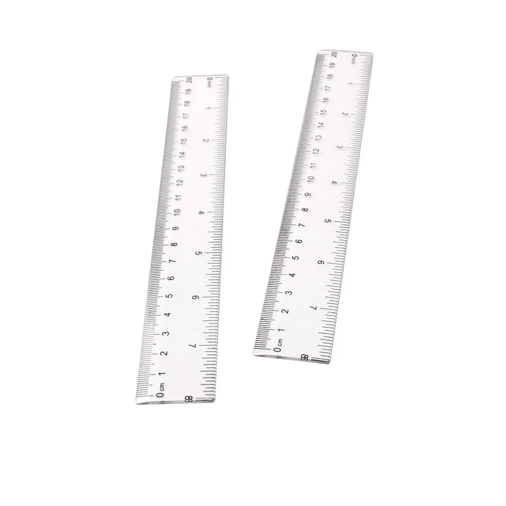 6 Pcs Straight Clear Ruler 12 Inch Transparent Ruler Measuring Tool with  Inches Centimeters for Student School Office