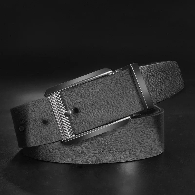 

Men's Leather Belt Pin Buckle Two-layer Leather Youth Leisure Belt Business Fashion Double-sided Belt Wholesale