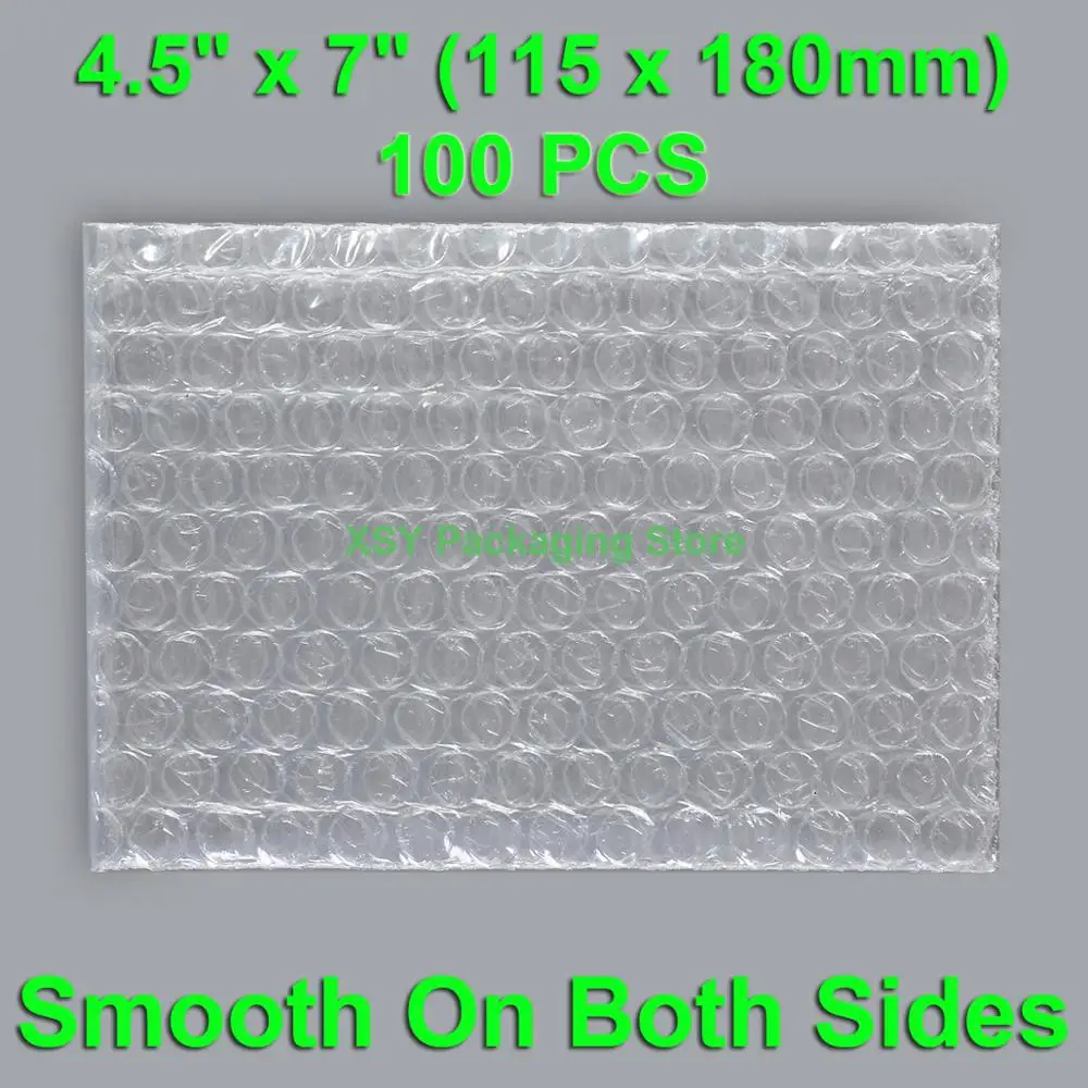 100-pcs-45-x-7-115-x-180mm-air-bubble-bags-smooth-on-both-sides-plastic-packing-envelopes-packaging-pouches-clear