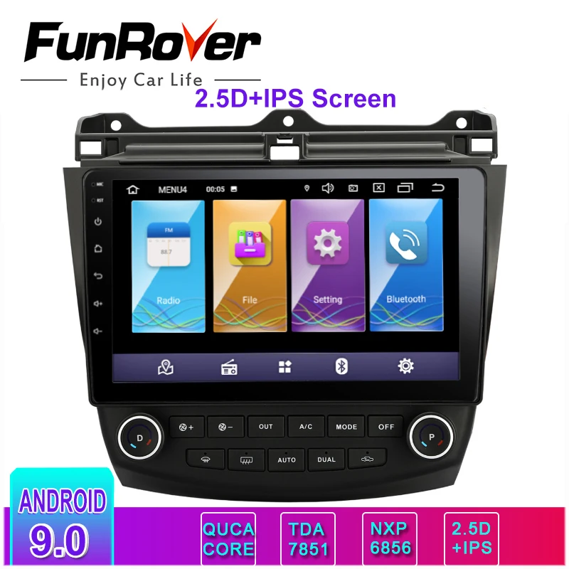 Sale Funrover 2.5D+IPS Car Multimedia player Android 9.0 2 din Car DVD gps radio for Honda Accord 7 2003-2007 wifi GPS navigation RDS 0 Sale Funrover 2.5D+IPS Car Multimedia player Android 9.0 2 din Car DVD gps radio for Honda Accord 7 2003-2007 wifi GPS navigation RDS 0
