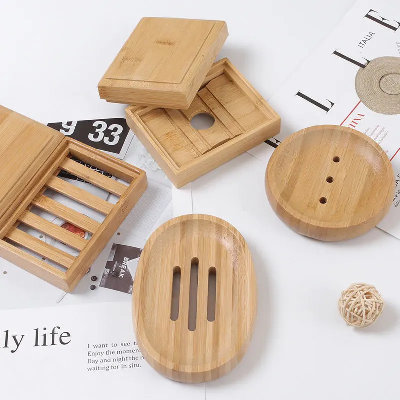 Jabonera de madera caliente, soporte de bandeja de jabón plato de rejilla para jabón, contenedor portátil para el Hogar, baño, NDS