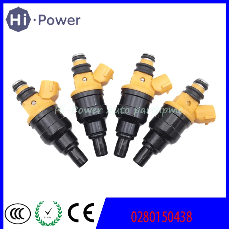4x Топливная форсунка 23250-02020 23209-02020 0280150438 для TOYOTA Carina 1.6L 4AFE 1994~ 1997 Avensis 1.6L 4AFE 1997~ 2000 2325002020