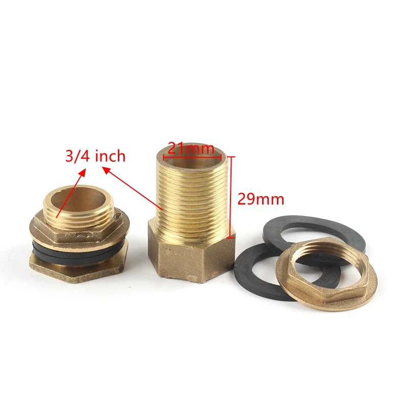 Медный пластиковый бачный соединитель для аквариума 1/2 ''3/4'' пластиковый адаптор для резервуара аквариума удлиняющий Резьбовой Адаптер