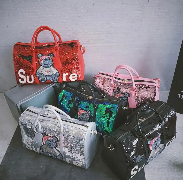 sequin travel bag
