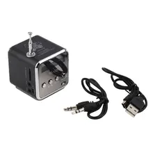 Mini Speaker Laptop Fm Radio Lcd-Sound TD-V26 Portable Music-Stereo Digital for Aluminum-Alloy