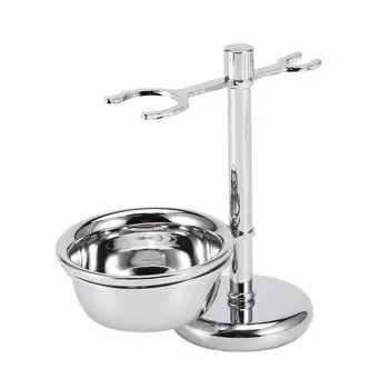 

WHZ SKU2967 Functional Alloy Silver Metal Shaver Holder Brush Holder with Razor Razor Set