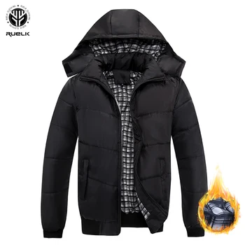 

RUELK 2020 Winter Men's Cotton Coat Fashion Classic Solid Color Middle-Aged And Young People Loose Casual Europe And America