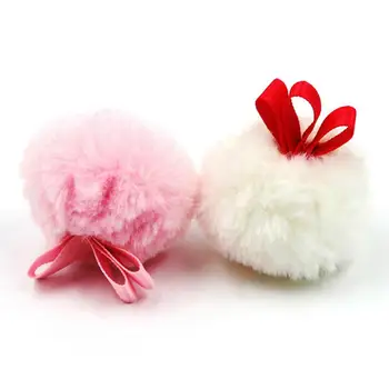 

4PCS Cosmetic Puff Beauty Makeup Power Puff Cotton Dry Powder Puff Cheek Color Makeup Pad Fuzzy Ball Shape Cotton Pad Puff