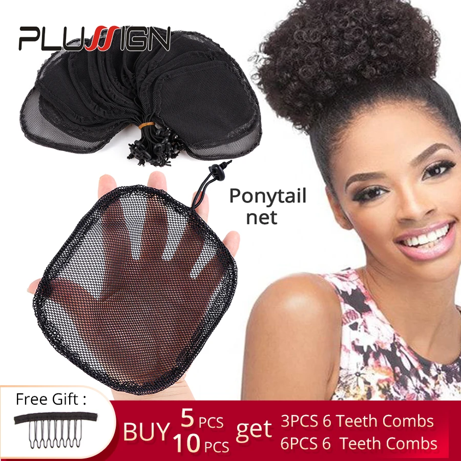 Wig Cap For Making Ponytail Black Color Hight Quality Hair Net For