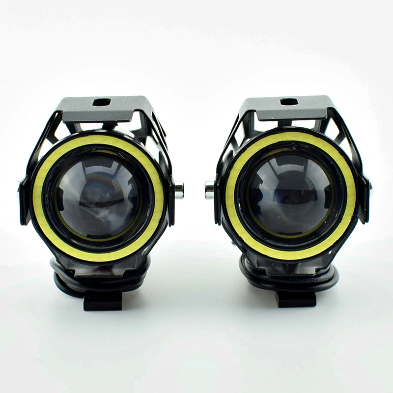 125W Motorcycle Headlight Motorbike Auxiliary Lamp 3000LM 12V work lights spotlight U7 LED Driving Moto Fog Spot Head Light DRL |