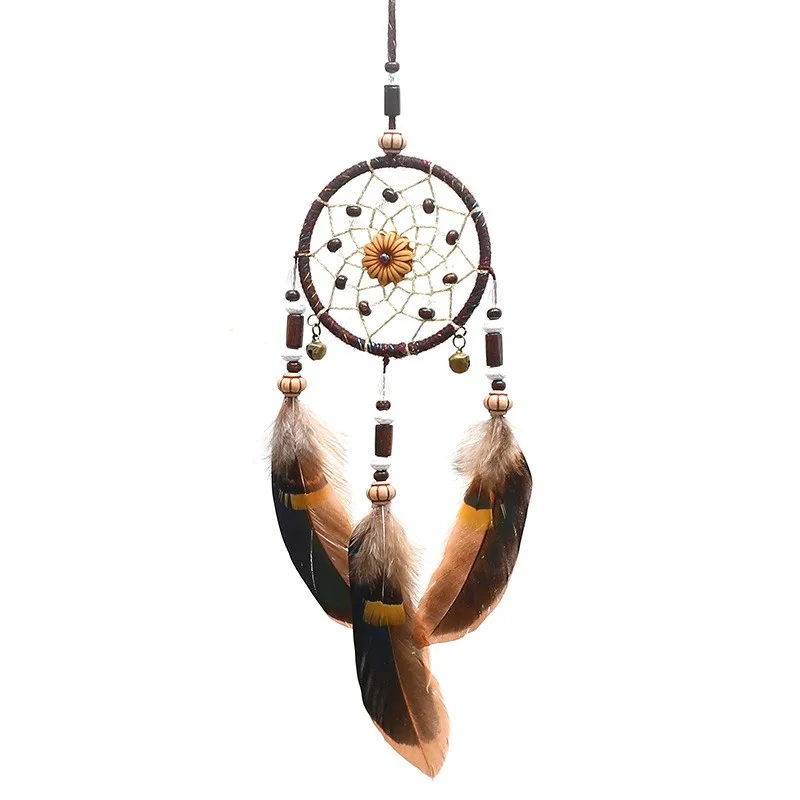 Handmade Retro Feather Dream Catchers for Bedrooms Wall Hanging Decorations | Дом и сад