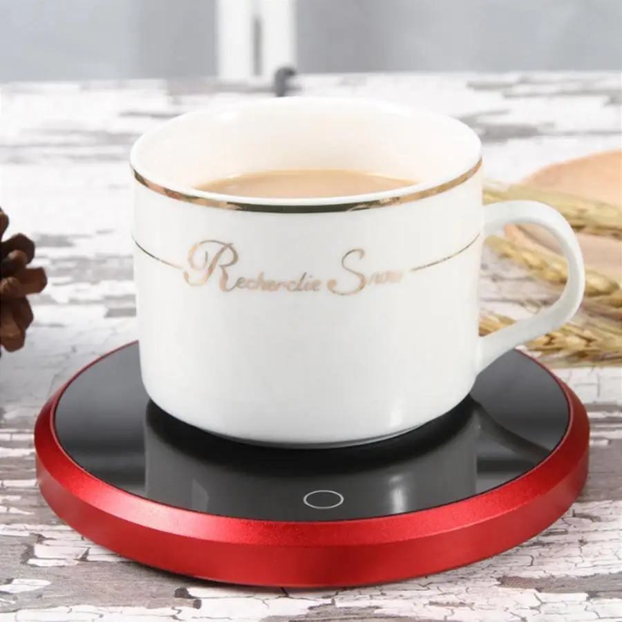Портативный 15 Вт Smart Touch теплоизоляция база стеклянный чайник нагреватель кофе молоко держатель нагревателя офисная кружка термостат