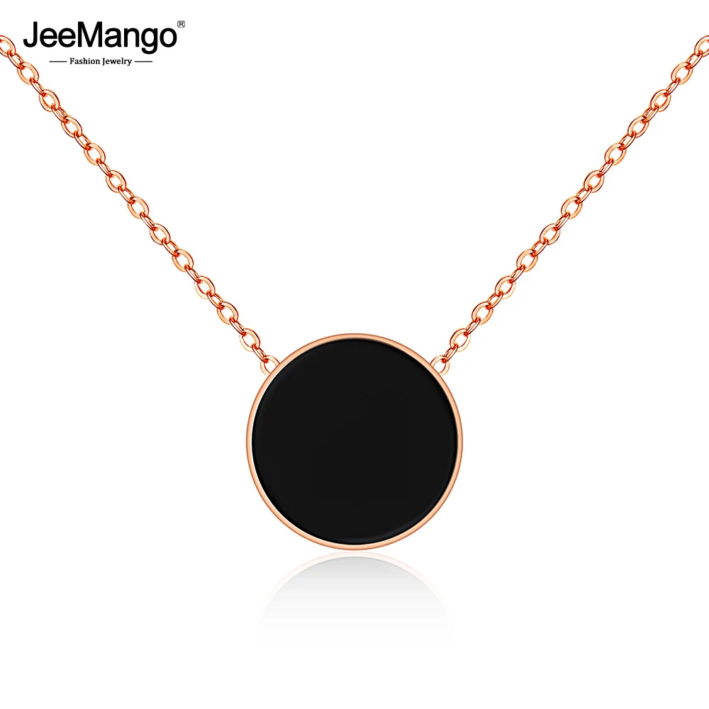 JeeMango 13 мм круглые черные массивные короткие чокеры из нержавеющей стали цепочка