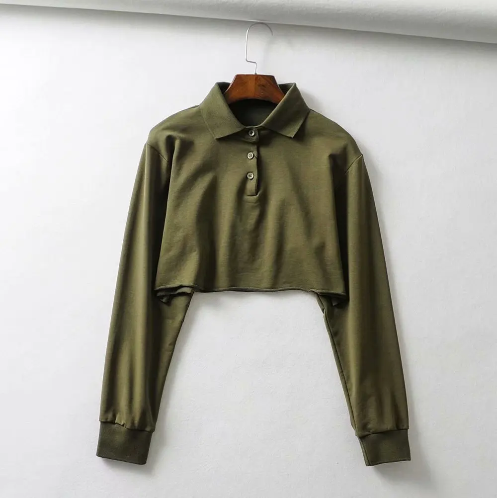 Bazaleas панк белый отложной воротник sudadera mujer Свободная Толстовка Женская толстовка дропшиппинг - Цвет: T62 green 401