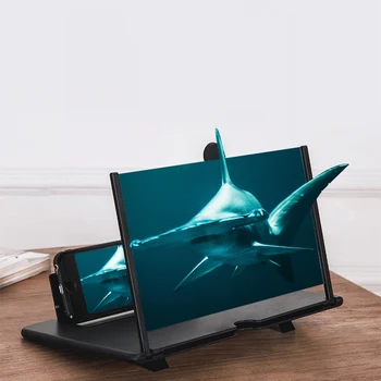 

2020 12 inch HD Cell Phone Screen Magnifier Video Amplifier Foldable 3D Zoom Enlarged Screen Expander Non-Slip Bracket Stand