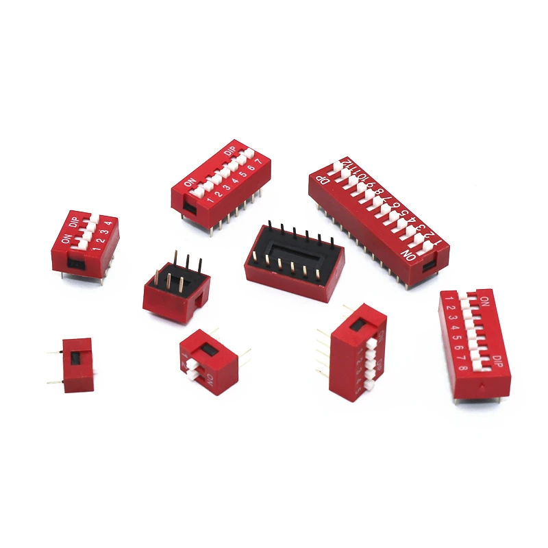 10Pcs Red 2.54mm Pitch Switch Ways Slide Type DIP 12 position 10Pcs Red 2.54mm Pitch Switch Ways Slide Type DIP 12 position