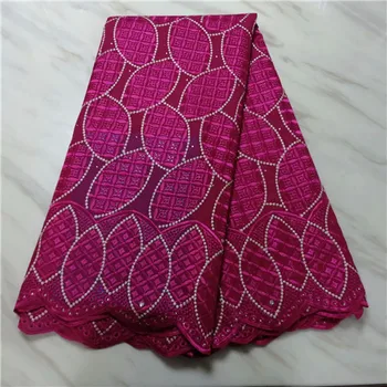 

5yards Cotton lace fabric High Quality Swiss Voile Lace 2019 latest African Lace Fabric for wedding dress F16AU123
