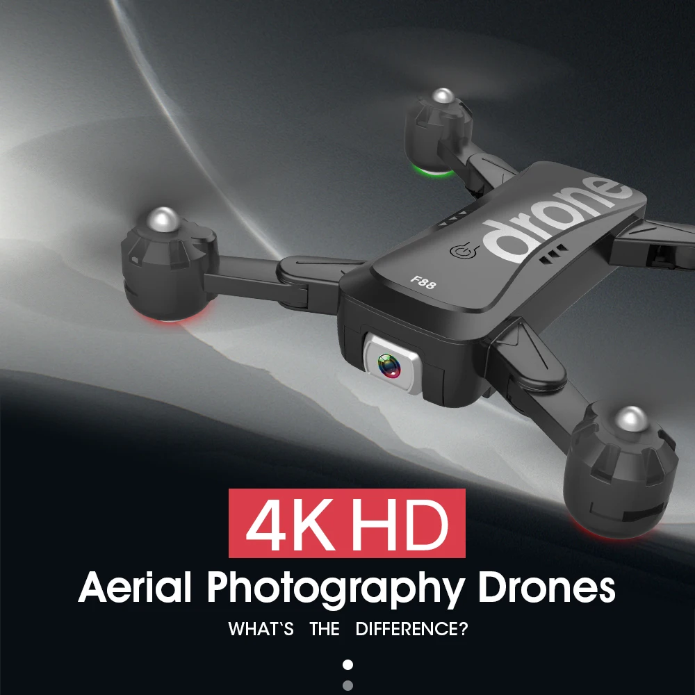 

F88 RC Drone Optical Flow Positioning 1080P 4K Wide Angle HD Dual Camera Foldable Quadcopter 18 Minutes Long Battery Life
