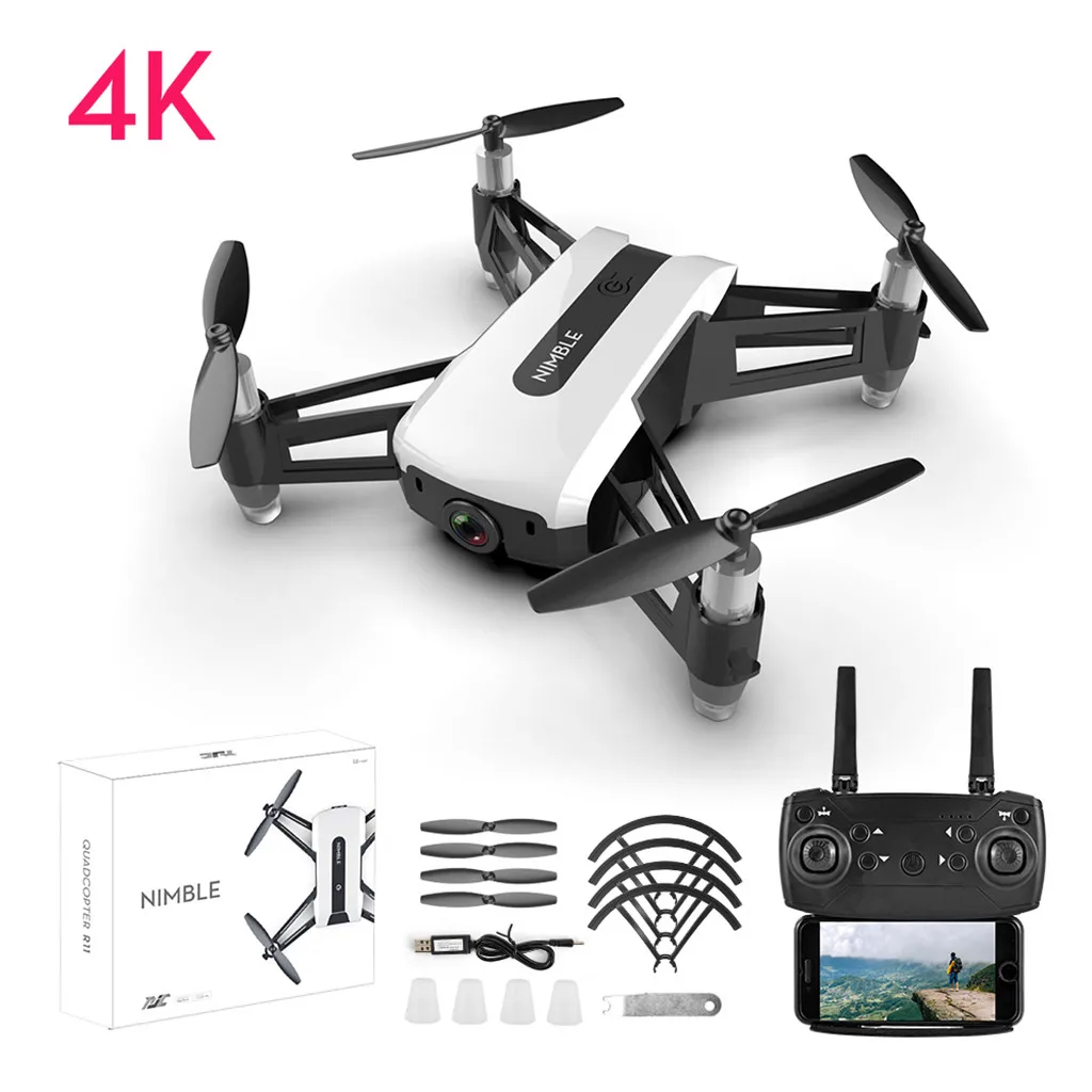 2,4G wifi 4K камера HD Квадрокоптер 12 мин продолжительность полета высота удержания FPV Дрон