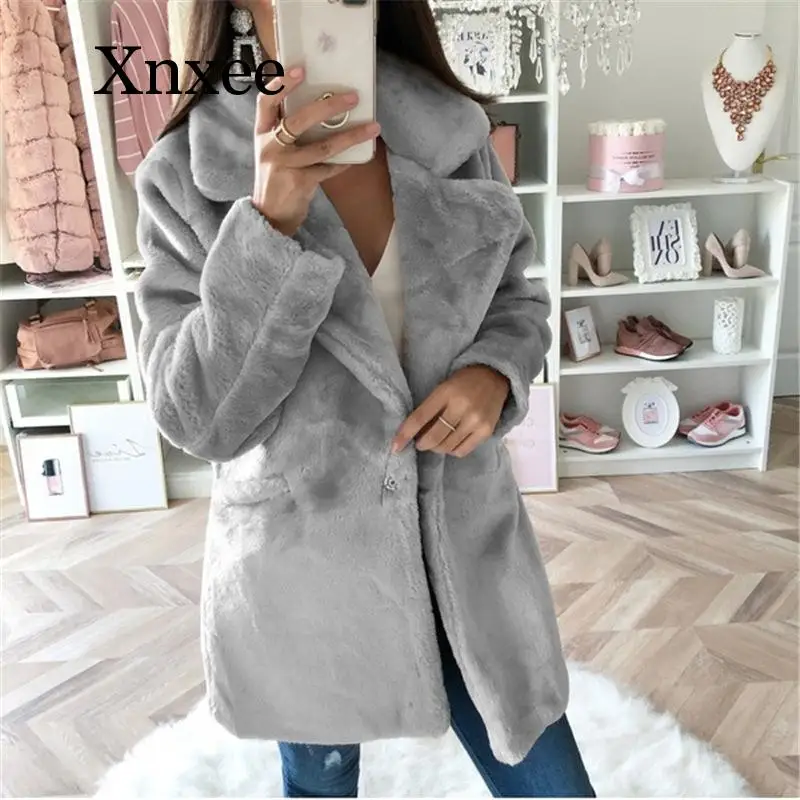 

New Teddy Coat Faux Fur Long Coat Women Lamb Fur Coat