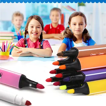 

Washable Marker Drawing Pens Watercolor Based Coloring Markers Painting School Art Supplies Felt Tip Brush Pens