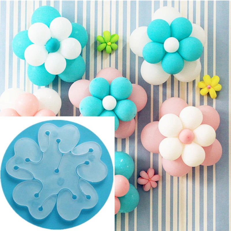 

10PCS Flower Shape Balloon Clips Plastic Double Layer Balloon Holder For Wedding Event Birthday Party Decorations Supplies