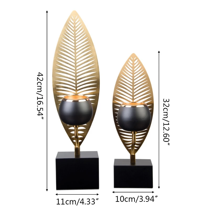 Retro Leaf Iron Candle Holder Leafe Design Table Centerpiece 5 Retro Leaf Iron Candle Holder Leafe Design Table Centerpiece 5
