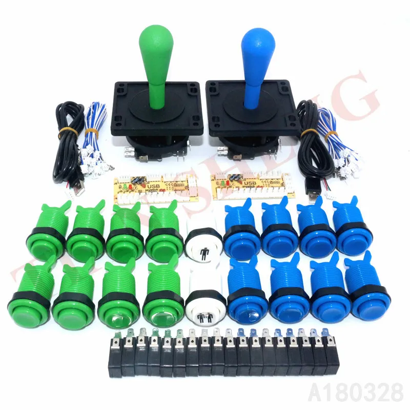 free-shipping-arcade-game-diy-kit-for-mame-usb-zero-delay-usb-encoder-with-8-way-happ-style-joystick-american-style-push-button
