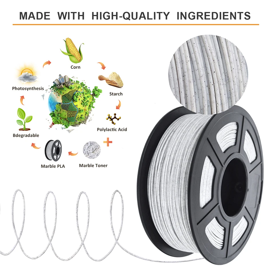 3d filamento dimensão precisão + -0.02mm