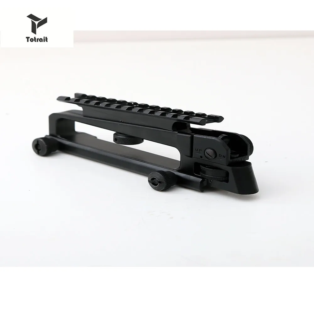 Totrait M4 M16 AR15 съемная ручка для переноски и заднего вида W/See Via Picatinny Rail Mount Combo