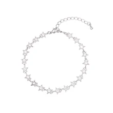 WEIMANJINGDIAN Новое поступление звезда форма кубического циркония CZ Циркон Хрустальный Теннисный браслет для женщин невесты или подружки невесты