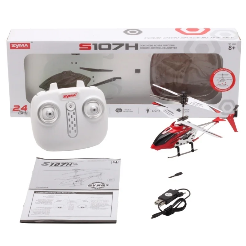 Syma S107H 3,5 H Мини вертолет гироскоп Металл 2,4G Радио RC дистанционное управление высота удержания RC Дрон для игрушки подарок