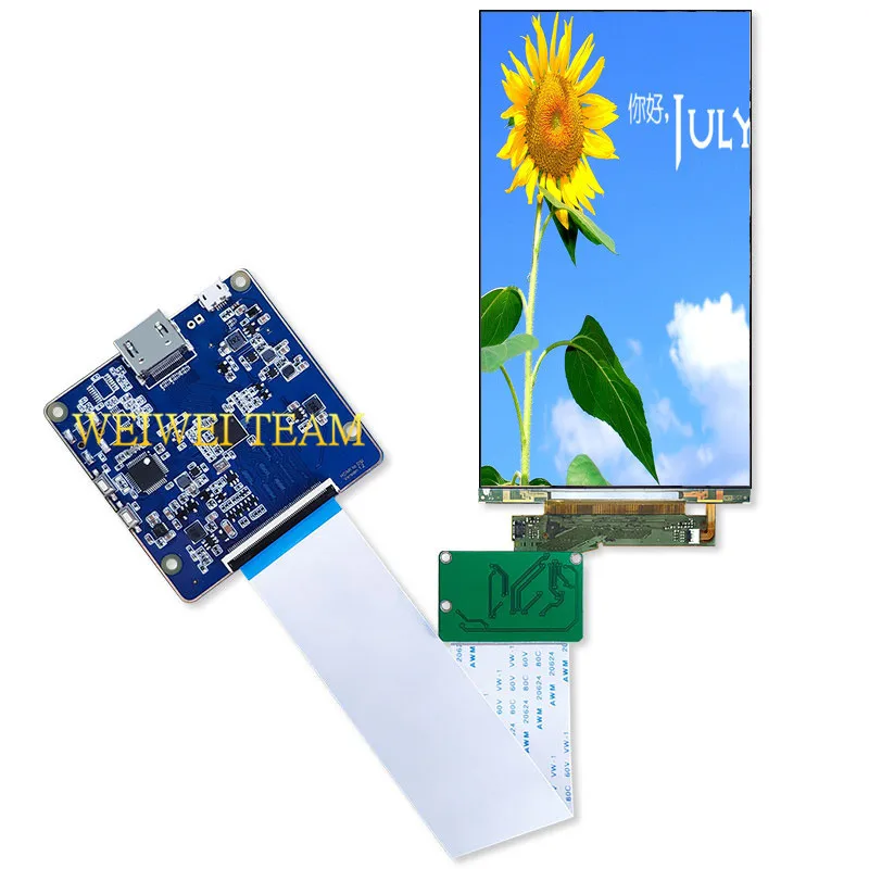Full set Wisecoco 5,5 дюймов 4 к высокое разрешение Ips ЖК-дисплей ultra HD панель 2160x3840 Hdmi Mipi плата для VR Hmd 3D принтер - Цвет: Full set