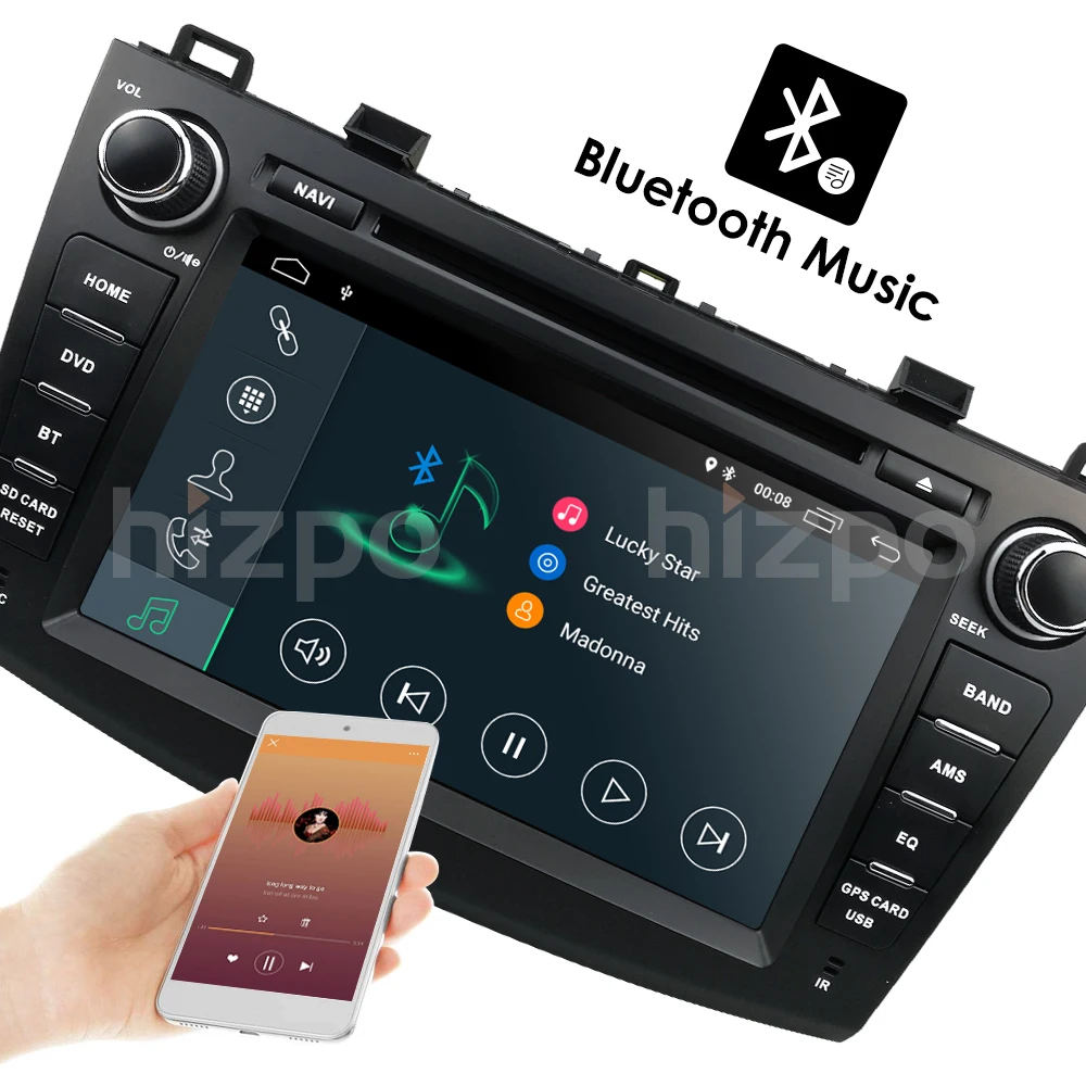 Top android9.0 8 inch in dash Head Unit double din Car DVD Player GPS Navigation stereo Radio CANbus for Mazda 3 2010 2011 2012 2013 15