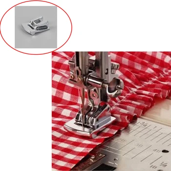 

Hot sale 1Pcs Sliver Rolled Hem Curling Presser Foot For Sewing Machine Singer Janome Sewing Accessories 2.3cm x 1.7cm