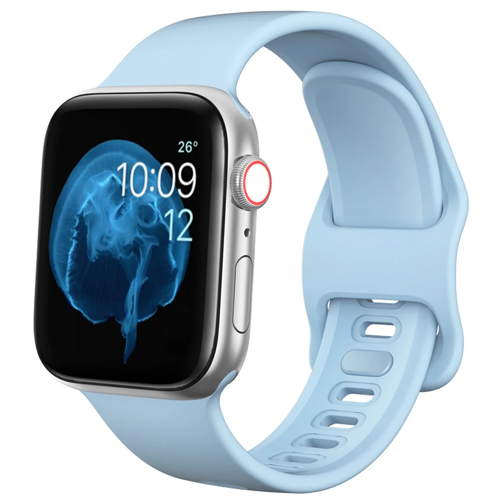 Ремешок спортивный силиконовый для iwatch 38 мм 42 сменный резиновый браслет Apple watch 40