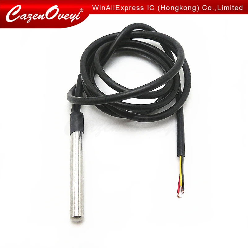 1pcs/lot DS18B20 waterproof 1 meters temperature probe sensor new in stock | Электронные компоненты и
