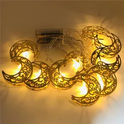 Moon Star LED Light String EID Mubarak Ramadan Decoration for Home Islamic Muslim Party Decor Kareem Ramadan and Eid Decor 2021