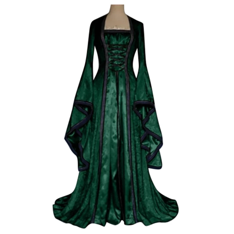 Готическое средневековое платье Косплей Карнавальный костюм Хэллоуина женский ретро-корт длинный халат благородная принцесса дворец вечерние платья Y - Цвет: G
