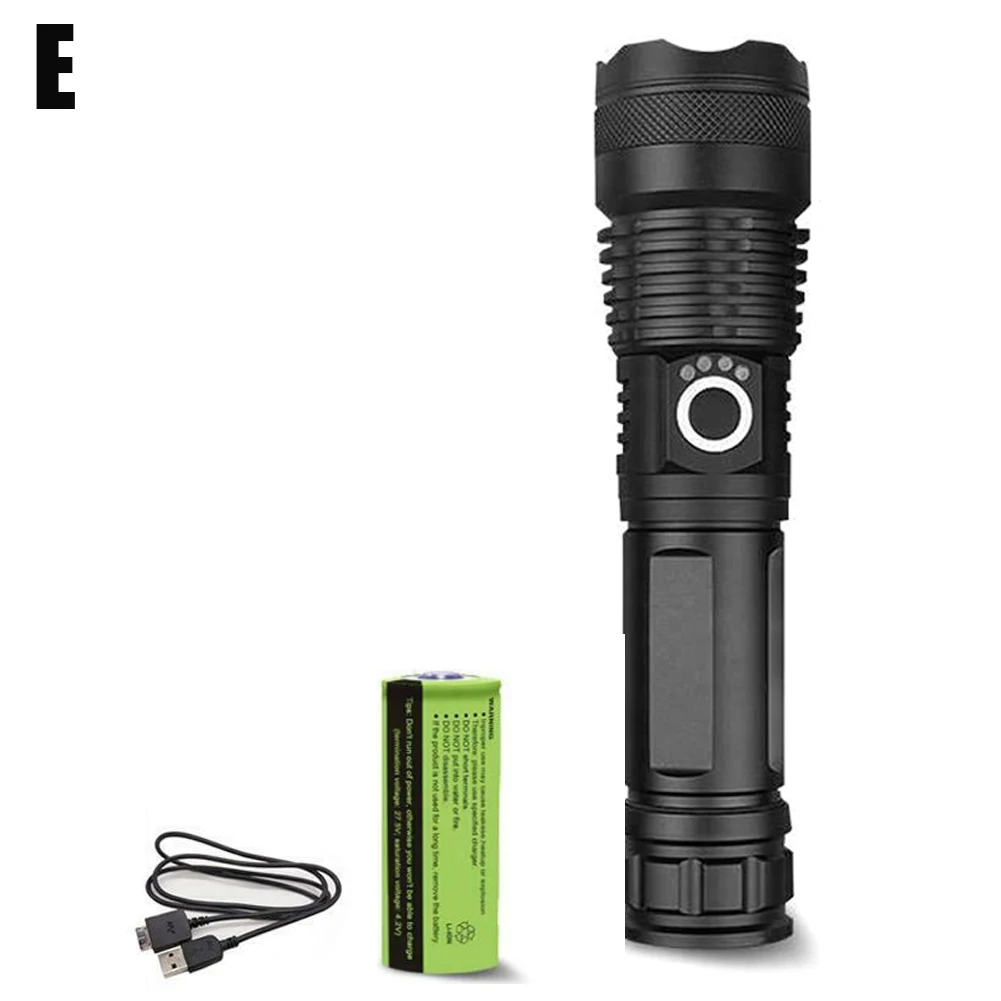 Great buy Chance for  120000 LM Powerful LED Flashlight USB Zoom Torch Aluminum Alloy Battery Indicator