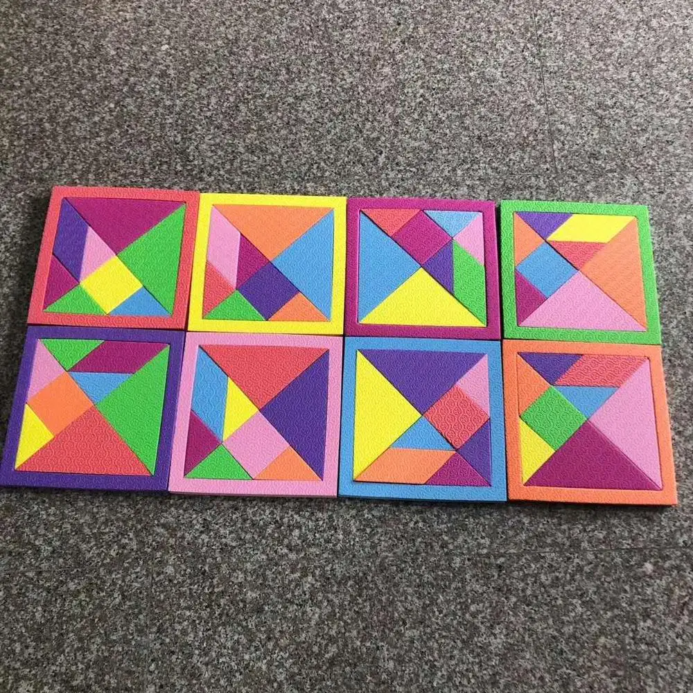 

YLWCNN kIDS EVA Seven-Piece Puzzles Games Tangram 8PCS
