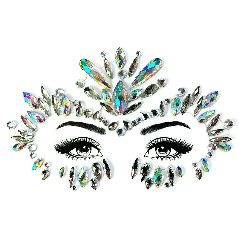 

Rhinestone Face Stickers For Women Party Decoration Beauty Makeup Colorful Crystal Drill Sticker Diy Face Eye Drill Stick