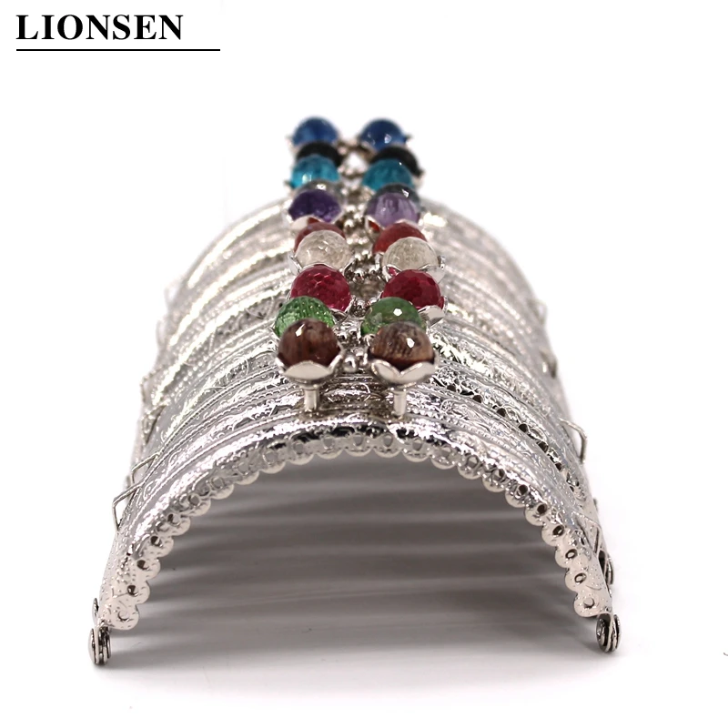 Frame-Handle Metal Purse Handbag-Accessories Clutch-Bag Kiss-Clasp-Lock Coral-Beads Making