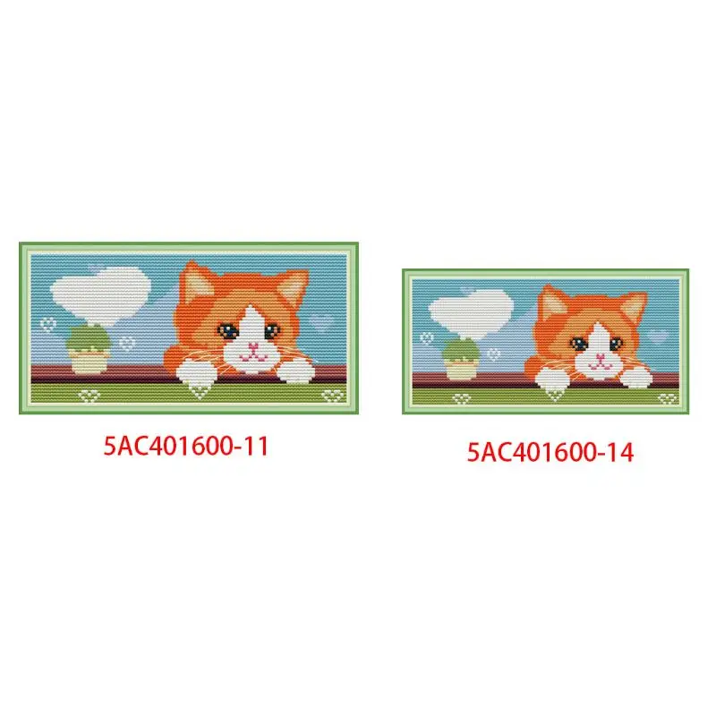 Love Heart Cat DIY Handmade Needlework Counted 11CT 14CT Printed Cross Stitch Embroidery Kit Set Home Decoration Q6PE Love Heart Cat DIY Handmade Needlework Counted 11CT 14CT Printed Cross Stitch Embroidery Kit Set Home Decoration Q6PE